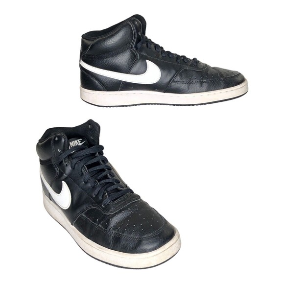 Nike Women's Court Vision Mid CD5436-001 Black Running Shoes Sneakers Size 10 - Picture 1 of 6